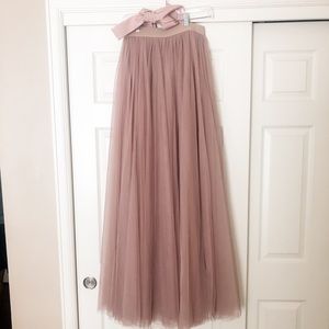 Bridesmaid skirt, mauve, elastic waste & belt!